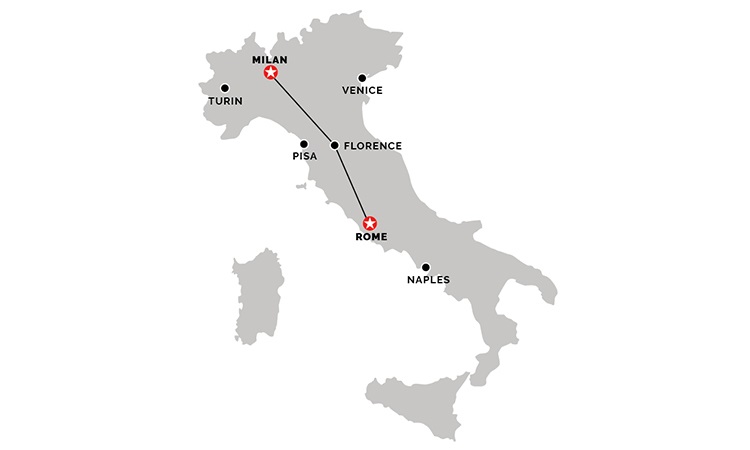 Train from Milan to Rome | ItaliaRail.com