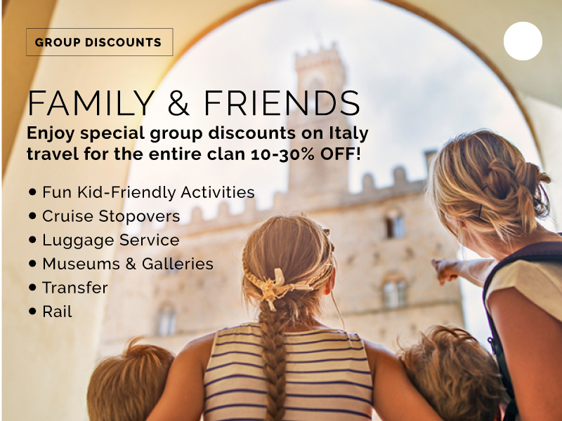 family travel discounts in italy