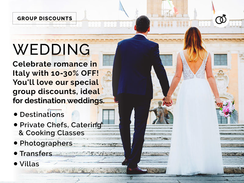 wedding travel discounts in italy