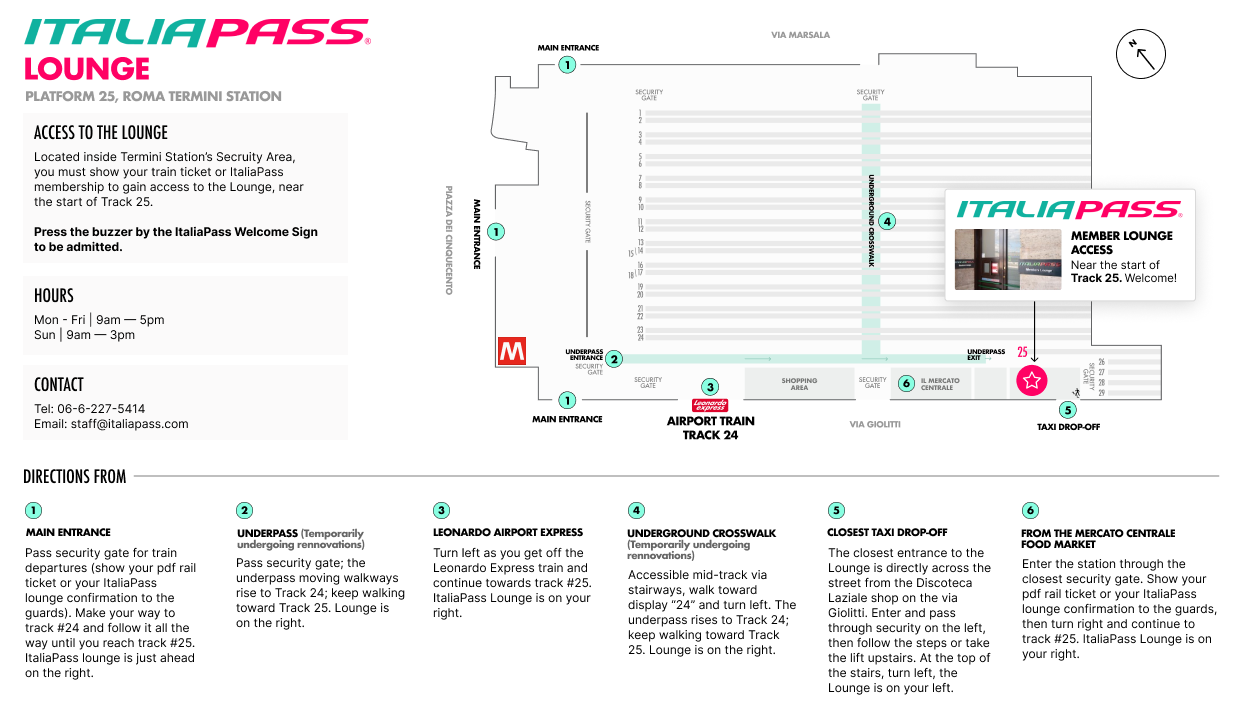 ItaliaPass Lounge Map