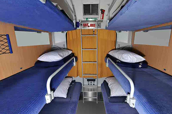 What vacations include travel by sleeper train?