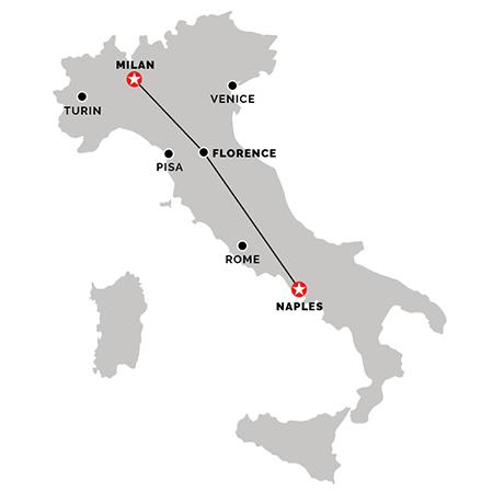 Train from Naples to Milan