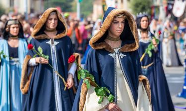 The medieval parade in Alba.